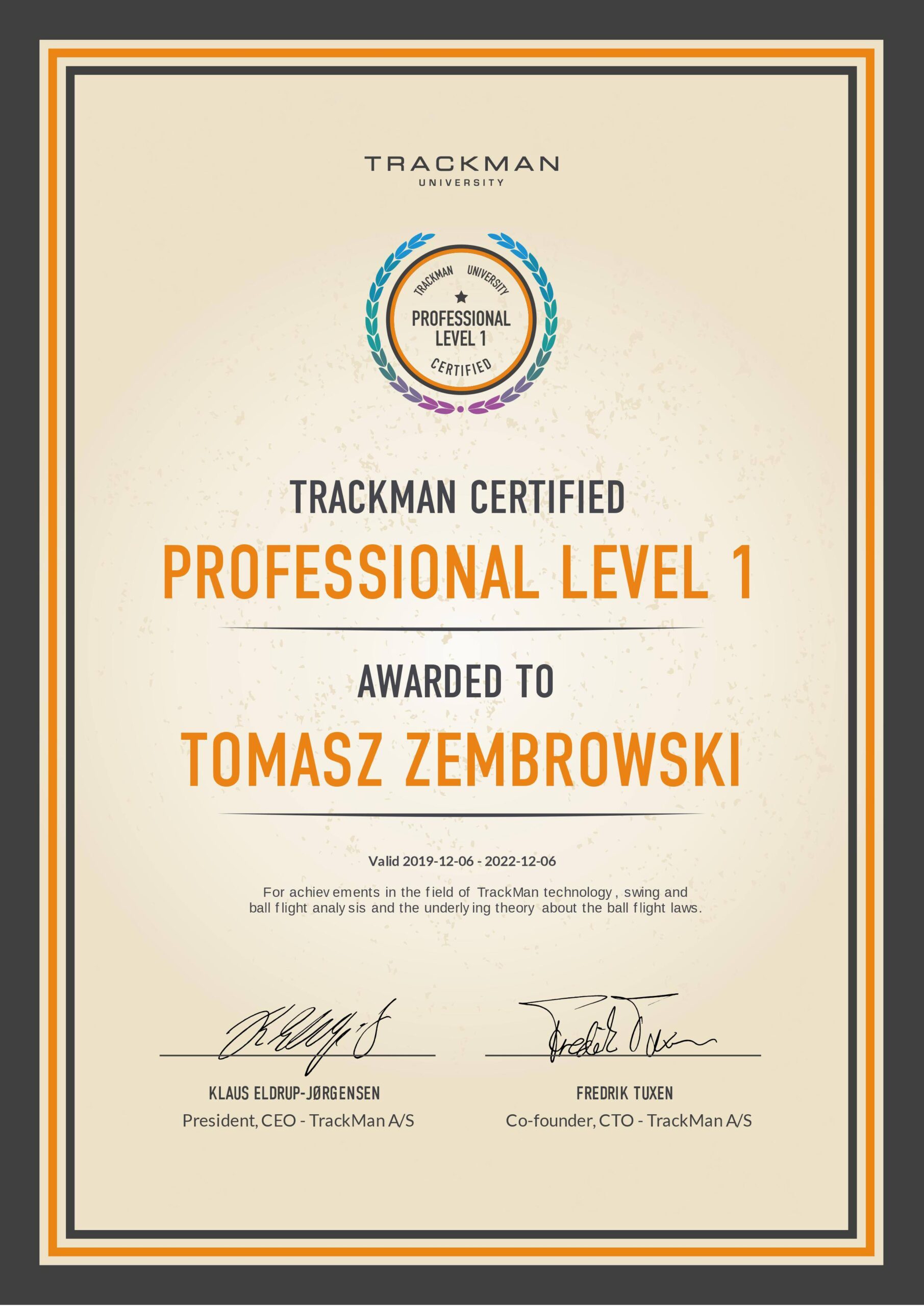 TrackMan-Certificate-level1